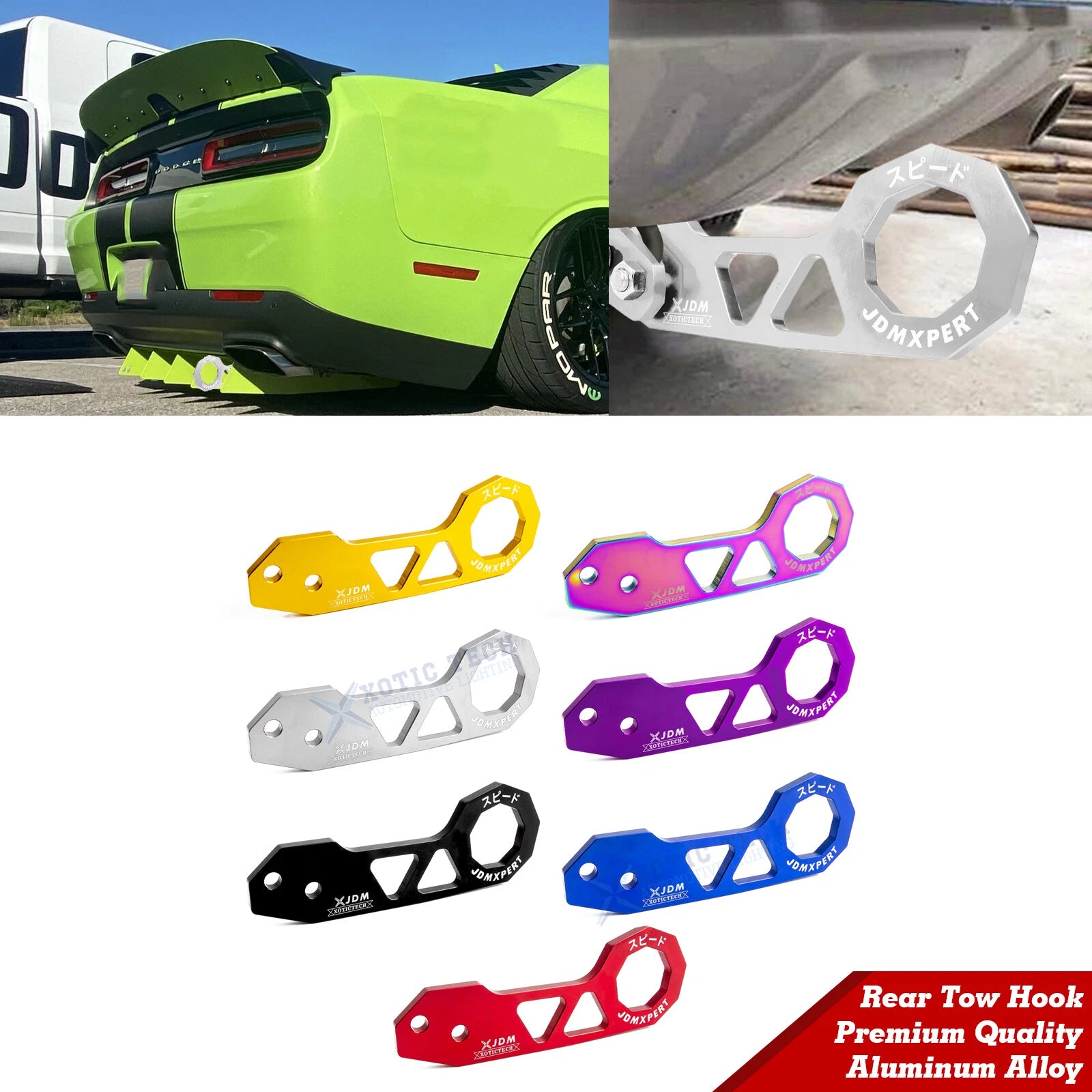 JDM Decortive Rear Towing Hook Kit for Dodge Charger Challenger (2011–2023)