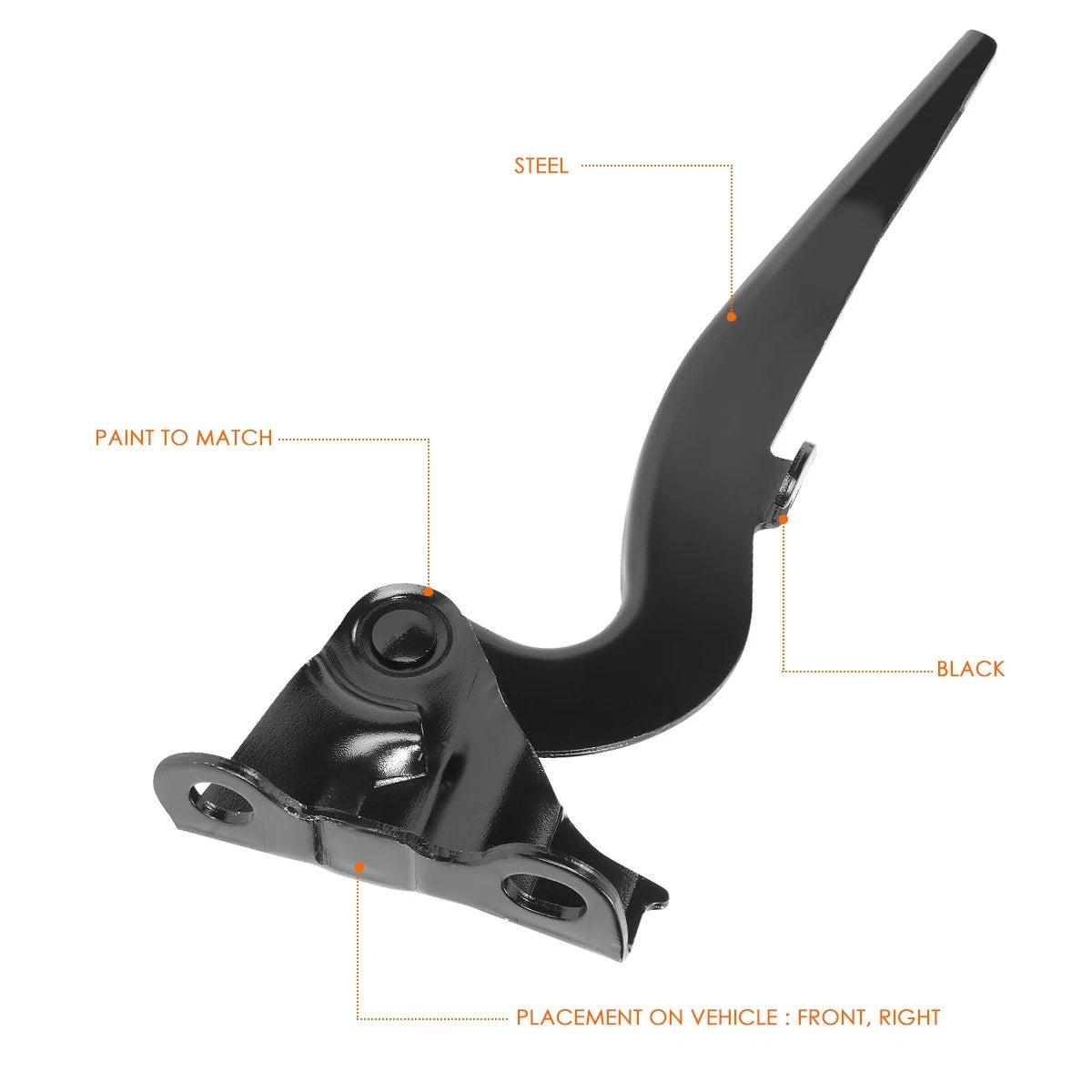 Passenger Side Steel Engine Hood Hinge for Toyota Prius (2004–2009)