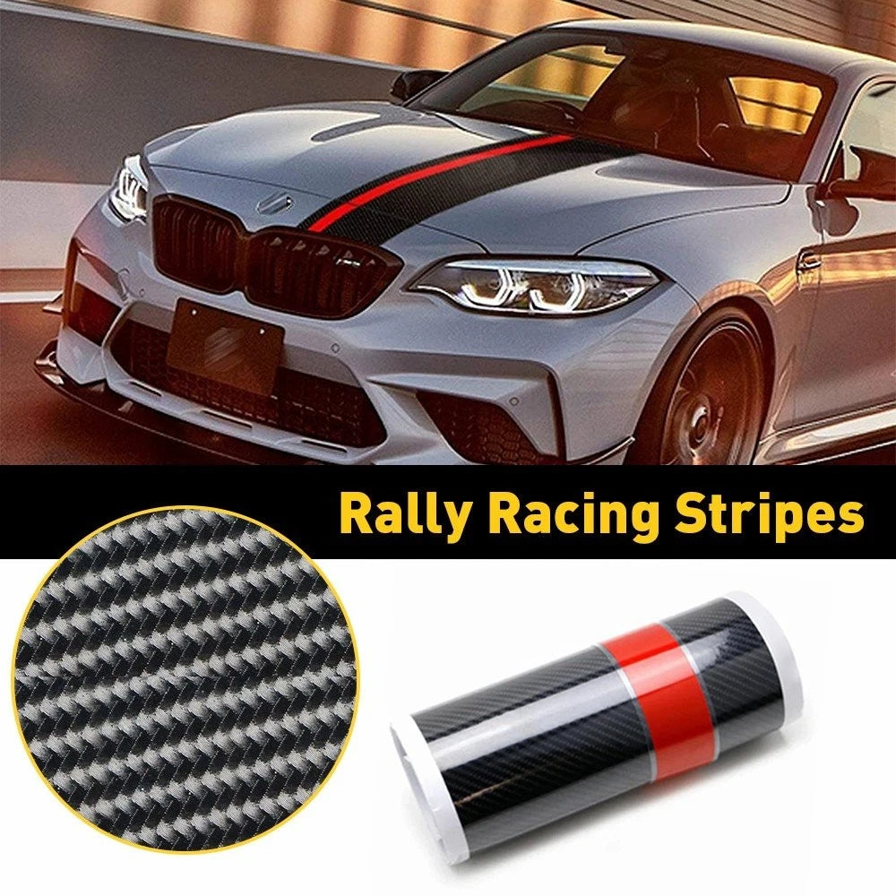5D Carbon Fiber Front Hood Strip Decal for Audi A4 A3 A5 A6 TT