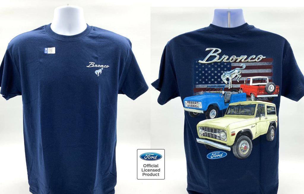 Bronco T-Shirt Navy Blue Replacement for Ford Bronco (2021–2024)