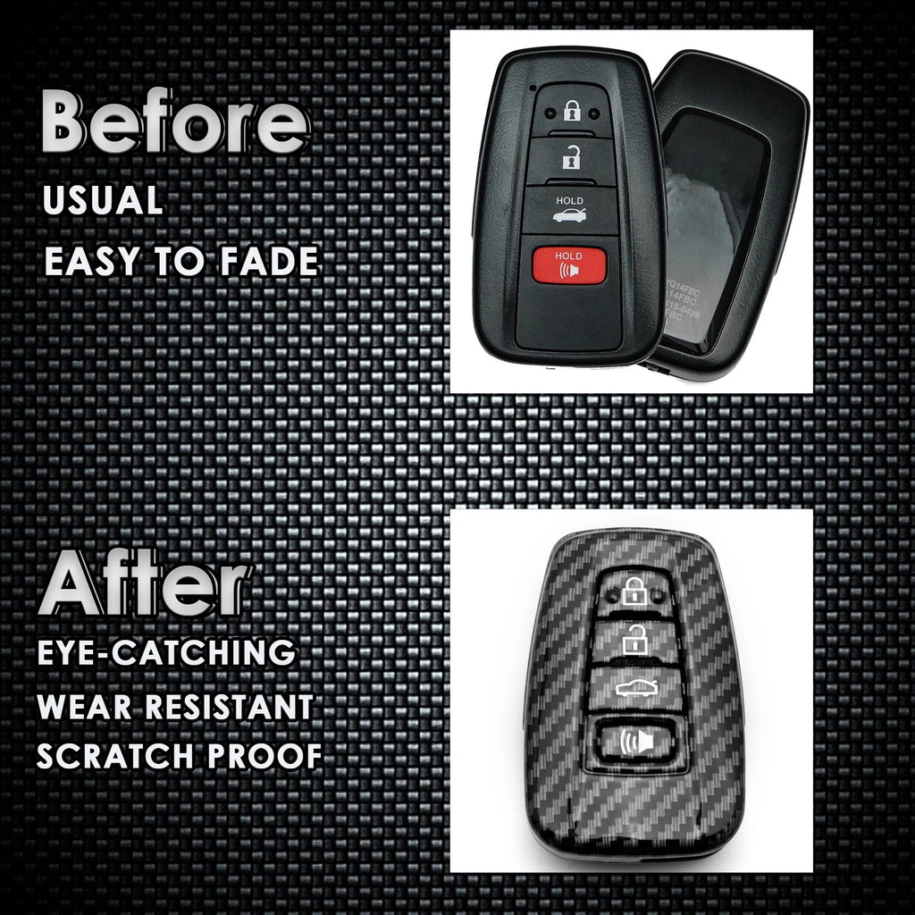 Carbon Fiber ABS Remote Key Fob Protector for Toyota (2012-2024)