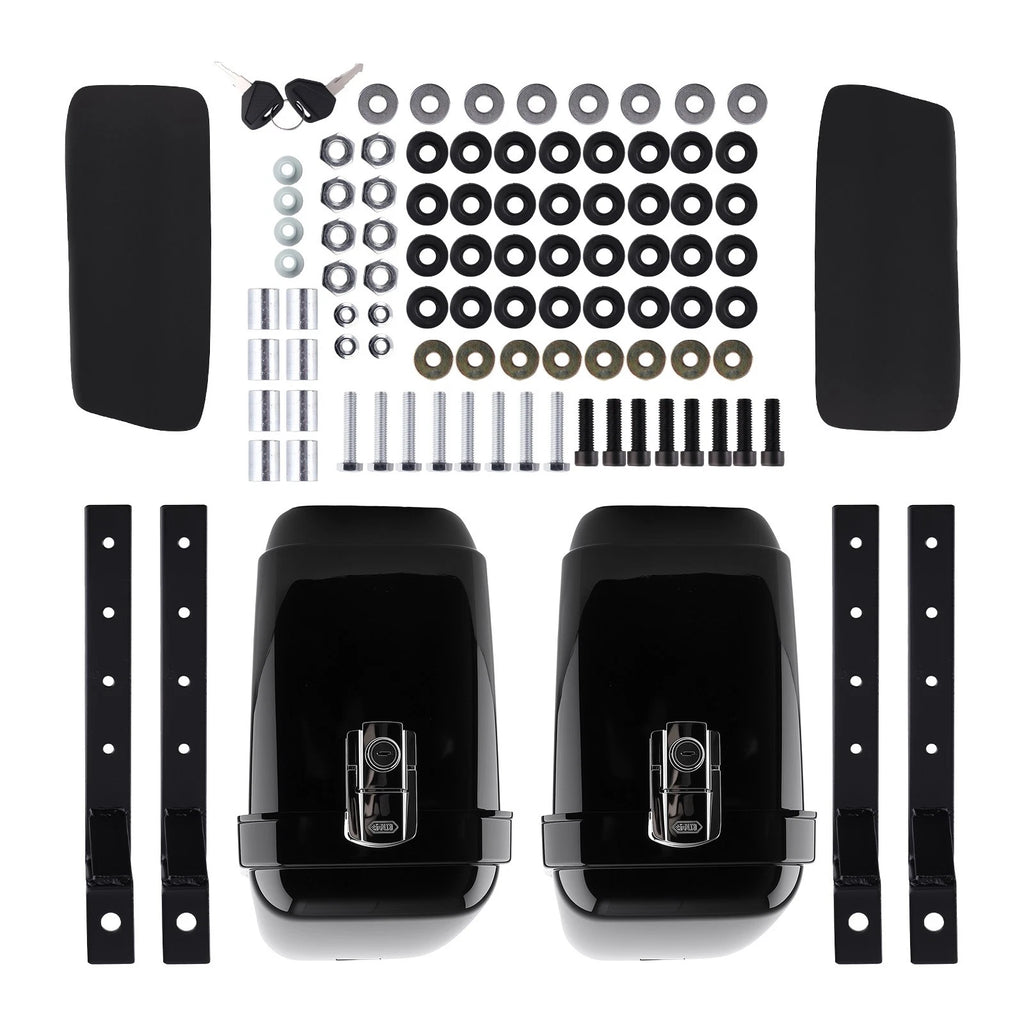 Hard Saddlebags for Harley Honda Yamaha (Extended, 2010–2023)