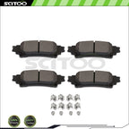 4X Rear Low Dust Ceramic Brake Pads for Lexus RC350 GS350 (2015–2017)