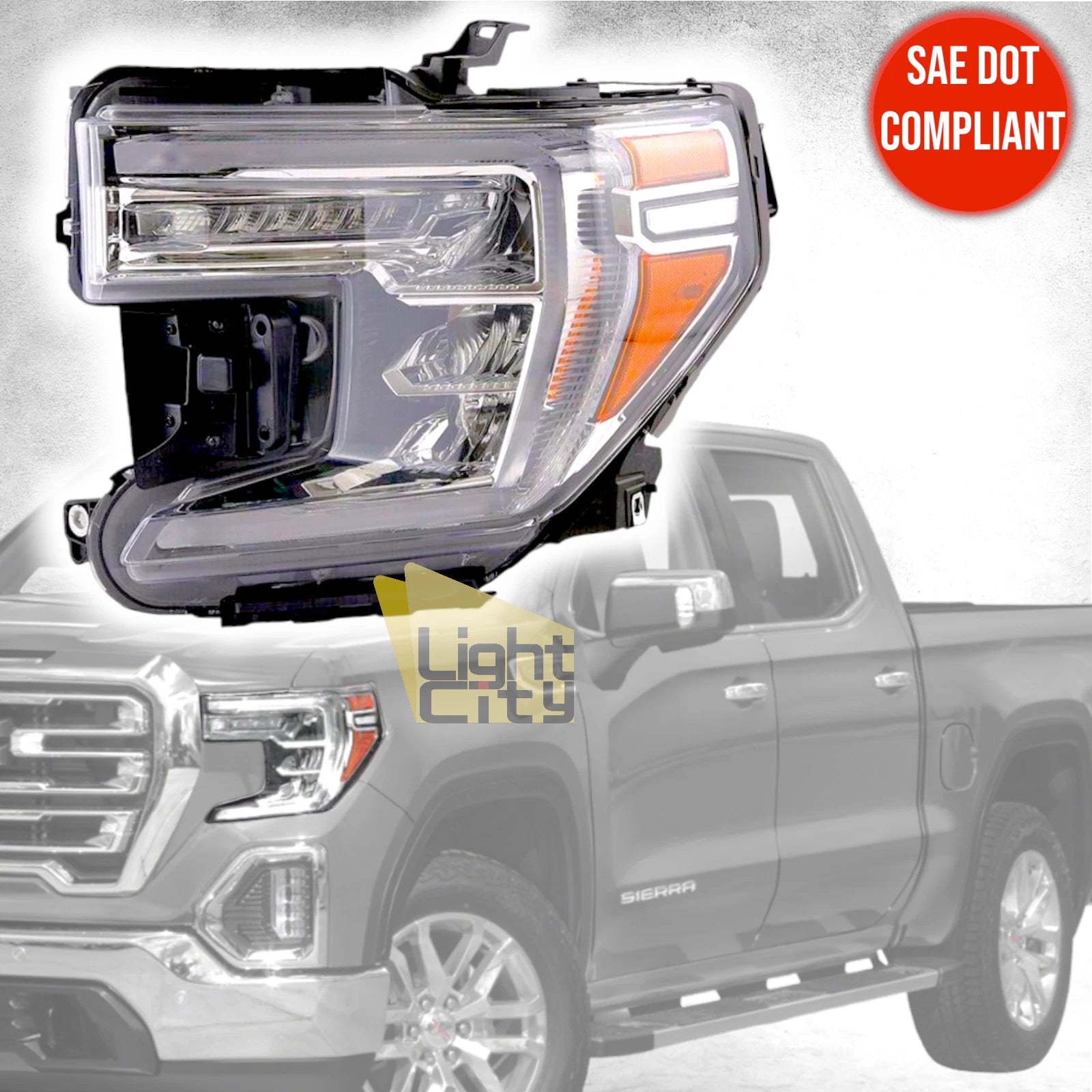Full LED Driver Side Headlight Assembly LH for GMC Sierra 1500 (2019–2022)