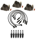 Ignition Wires & Coils Set of 3 with 6 Spark Plugs for Chevrolet Oldsmobile (3.8L)