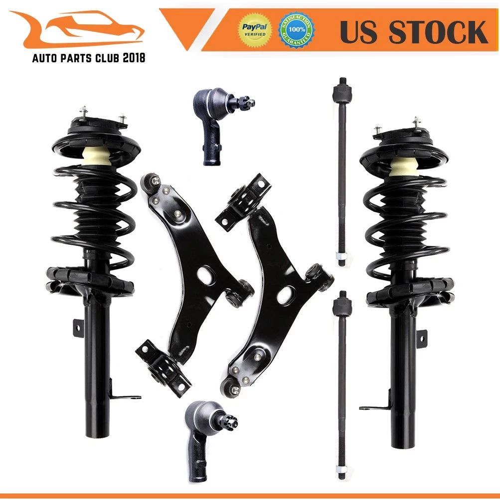 Front Struts Spring Assembly Lower Control Arm Tie Rod for Ford Focus (2000–2004)