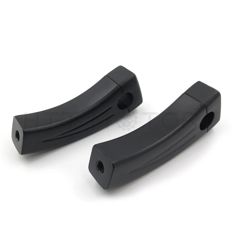 Set of 2 Black 7/8" 22mm Bar Clamp Risers for Dirt Bike ATV Quad