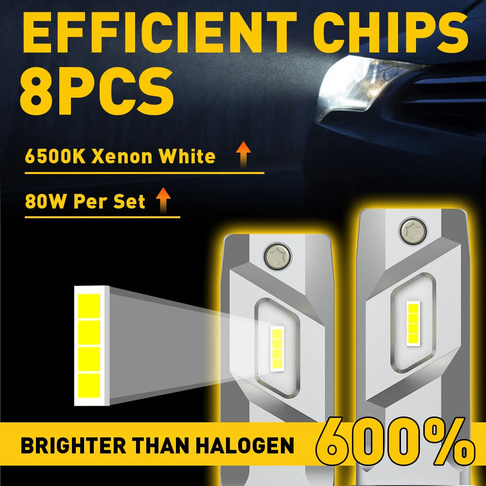 AUXITO H7 LED Headlight Bulbs Kit for Combo High Low Beam (6000K)