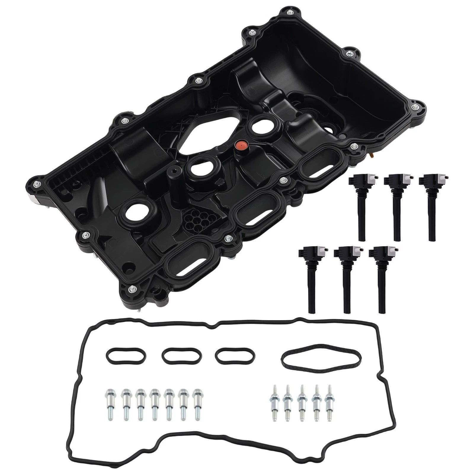 Engine Valve Cover + 6 Ignition Coils for Ford F-150/Expedition (2015–2020)