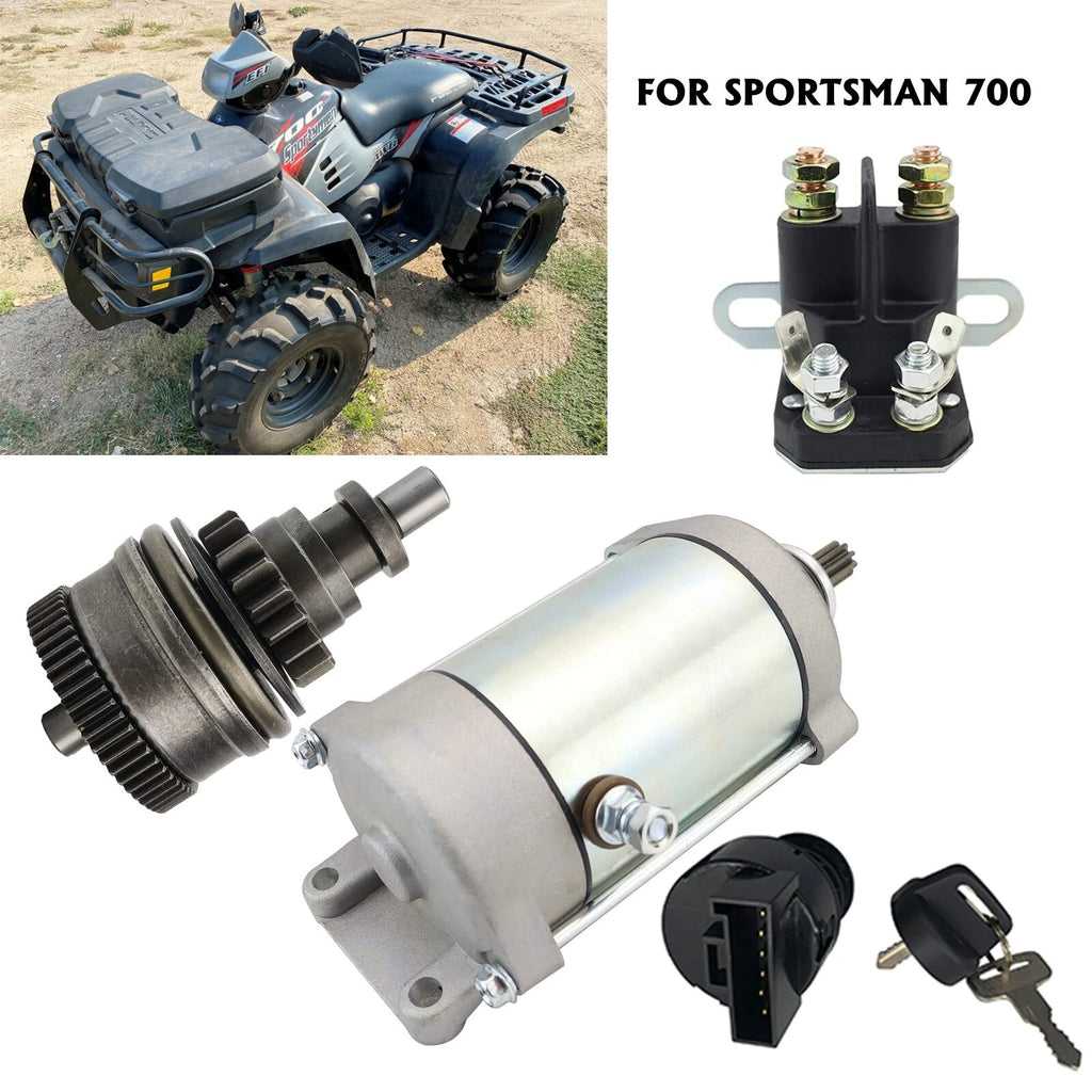 Starter for Polaris Sportsman 700 (2005–2006) W/Bendix, Relay, Ignition Switch