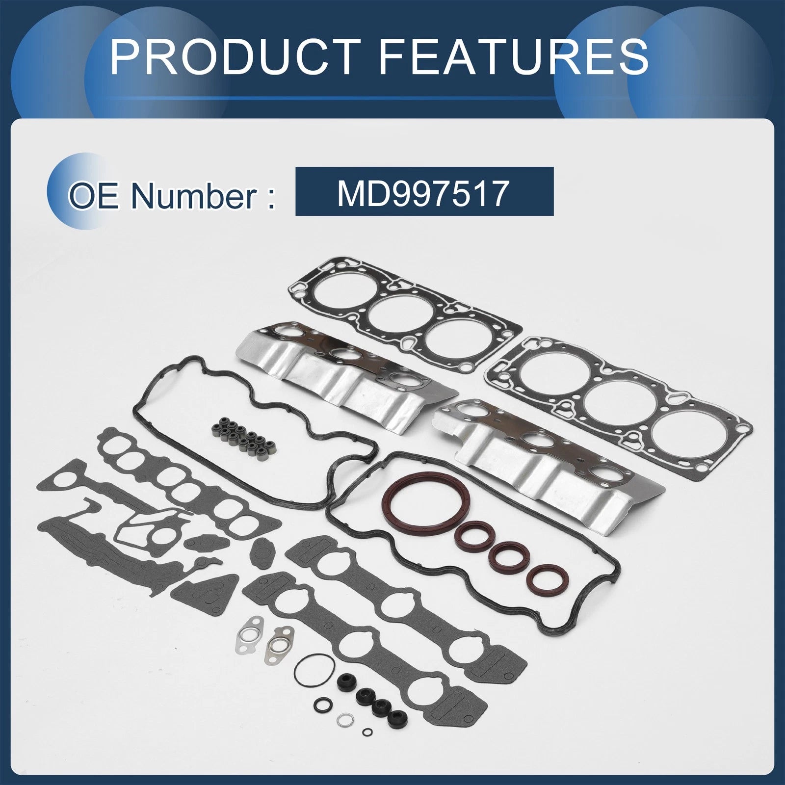 Cylinder Head Gasket Kit No.MD997517 for Mitsubishi 6G72 (1991–1996)