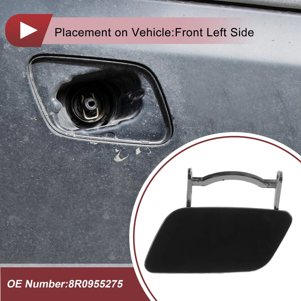 Front Left Washer Nozzle Cover Cap No. 8R0955275 for Audi Q5 (2009–2012) Black