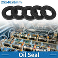 Set of 5 Oil Seal Rotary Shaft Seal 25x46x8mm Nitrile Rubber for Various Models