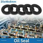 Set of 5 Oil Seal Rotary Shaft Seal 25x46x8mm Nitrile Rubber for Various Models