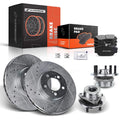 Front Drilled Brake Rotors & Pads for Ford Taurus Mercury (1996–2007)