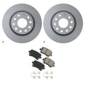 Set of 4 Hella Rear Rotors & Akebono EURO Ceramic Pads for A3 Quattro (2006–2013)