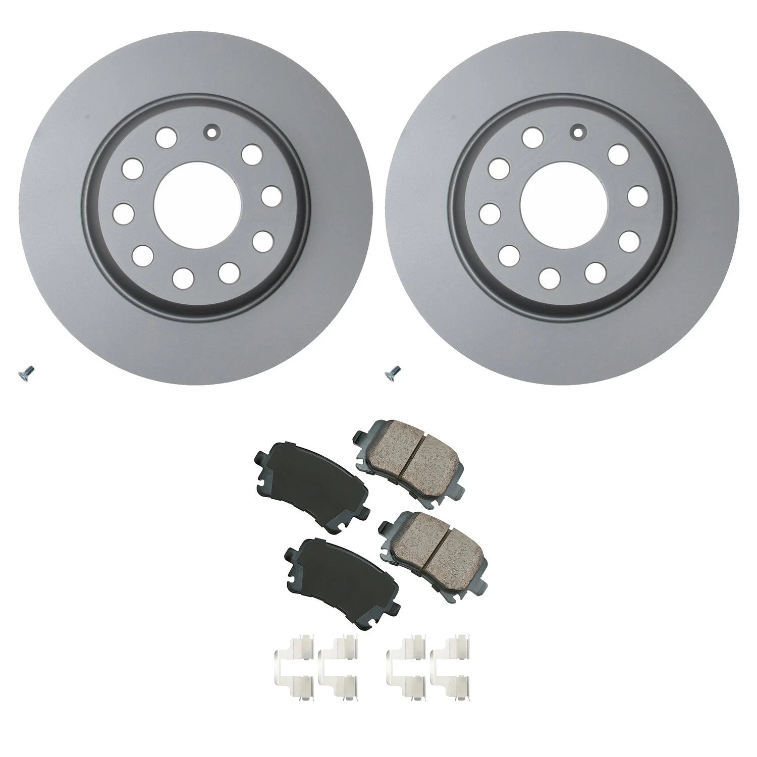 Set of 4 Hella Rear Rotors & Akebono EURO Ceramic Pads for A3 Quattro (2006–2013)