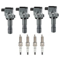 4X Ignition Coils + 4X Iridium Spark Plugs for Honda Civic HR-V ILX (2016–2021)