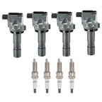 4X Ignition Coils + 4X Iridium Spark Plugs for Honda Civic HR-V ILX (2016–2021)