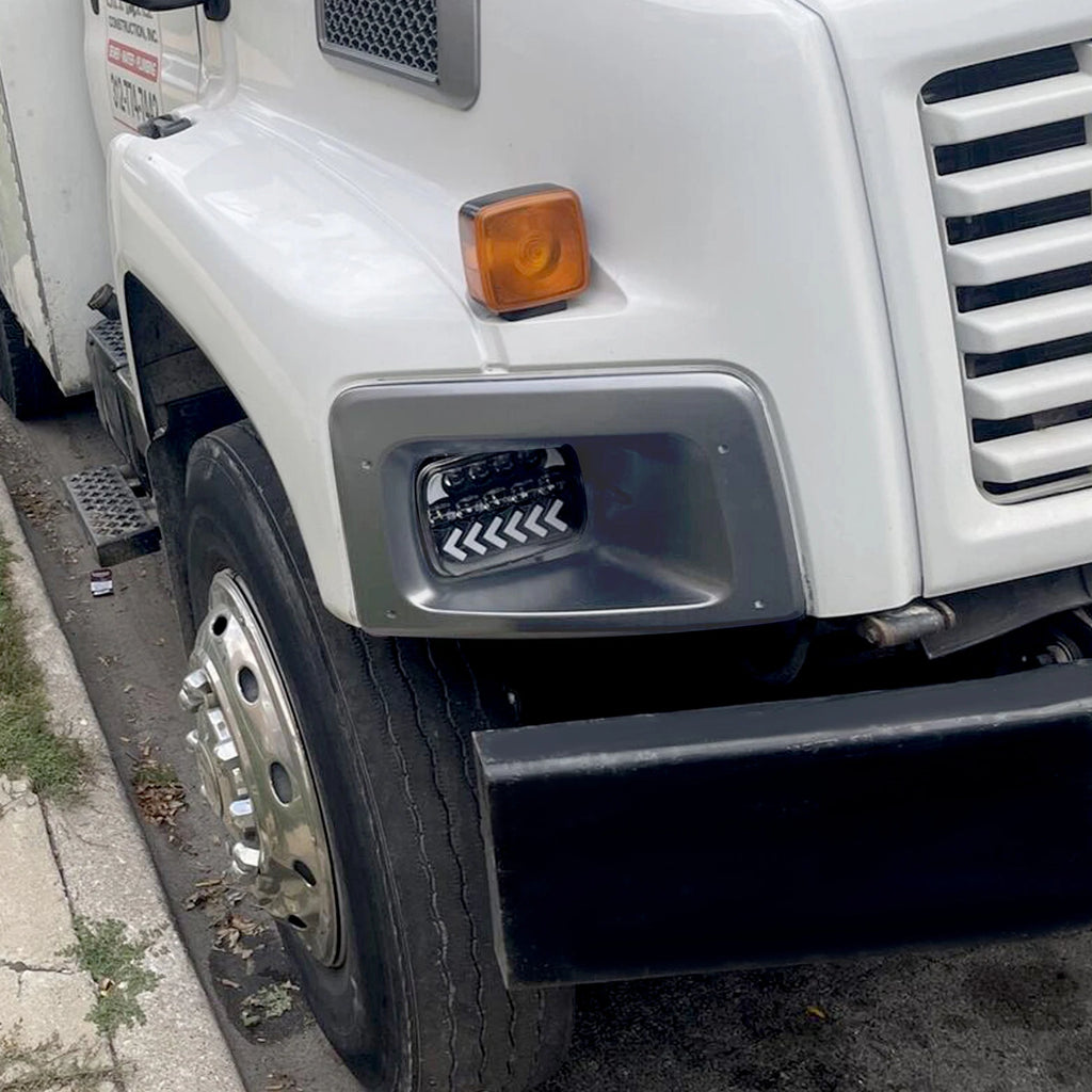 Headlight Bezel Trim Set for Chevy C7500 Kodiak C8500 GMC C6500 (2003-2009)