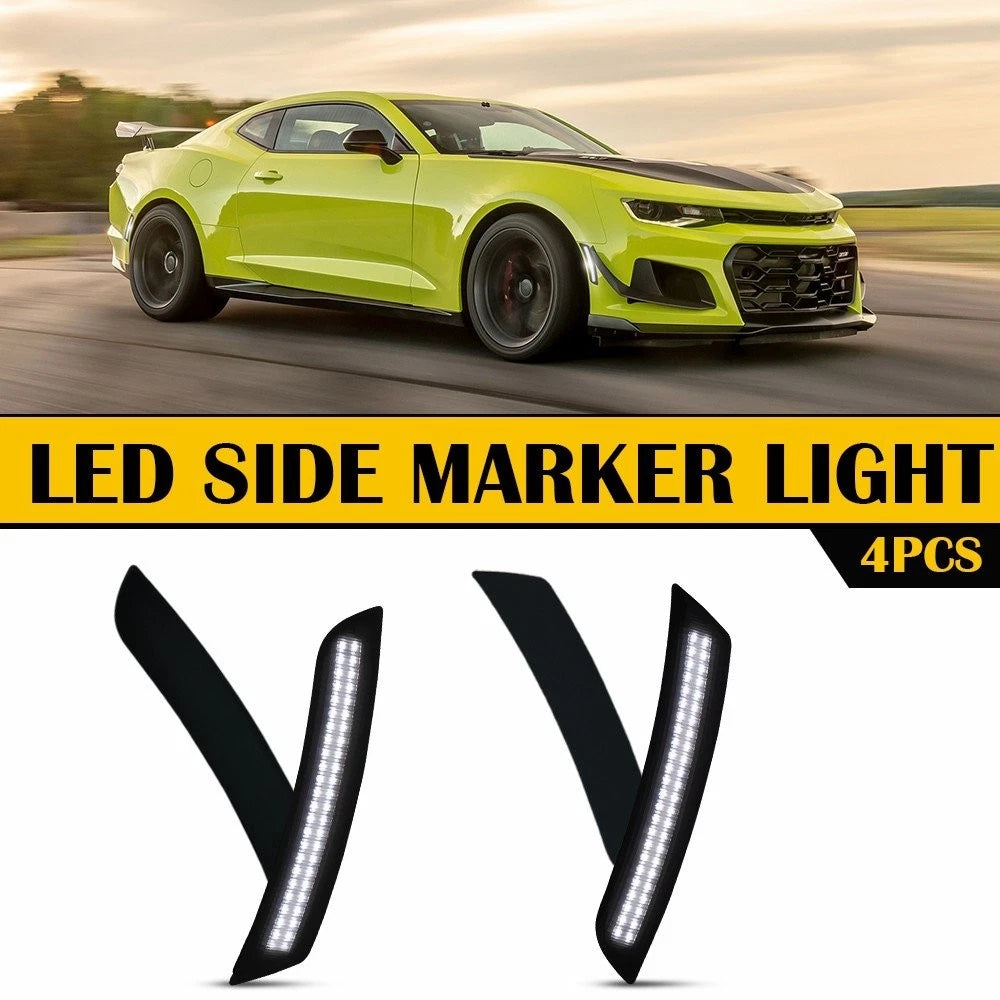 LED White Front & Rear Fender Lamps for Chevy Camaro (2016–2022)