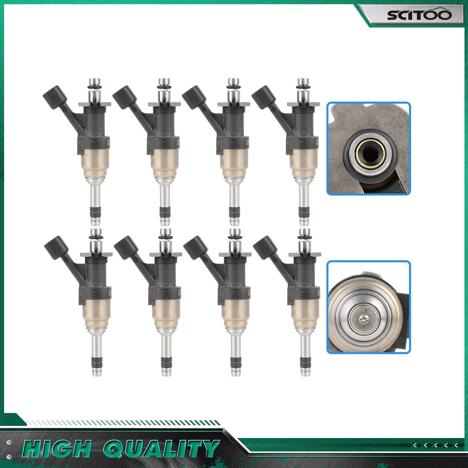 8pcs Fuel Injectors for Chevrolet Silverado 1500 GMC Sierra 1500 6.2L (2014–2018)
