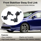 2X Front Stabilizer Sway Bar End Links for Honda Civic CR-V Acura EL RSX (2001–2011)
