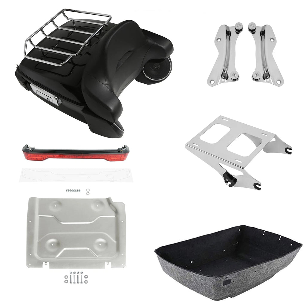 Trunk Pad Rack Speakers Light Mount Plate for Harley Road Glide (2014–2026)