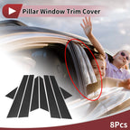 Door Pillar Window Trim for Hyundai Grandeur/Azera (2006–2010) Carbon Fiber Black