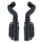 Black Rear Passenger Foot Pegs Mount for Harley Road Street Glide (1993–2020)