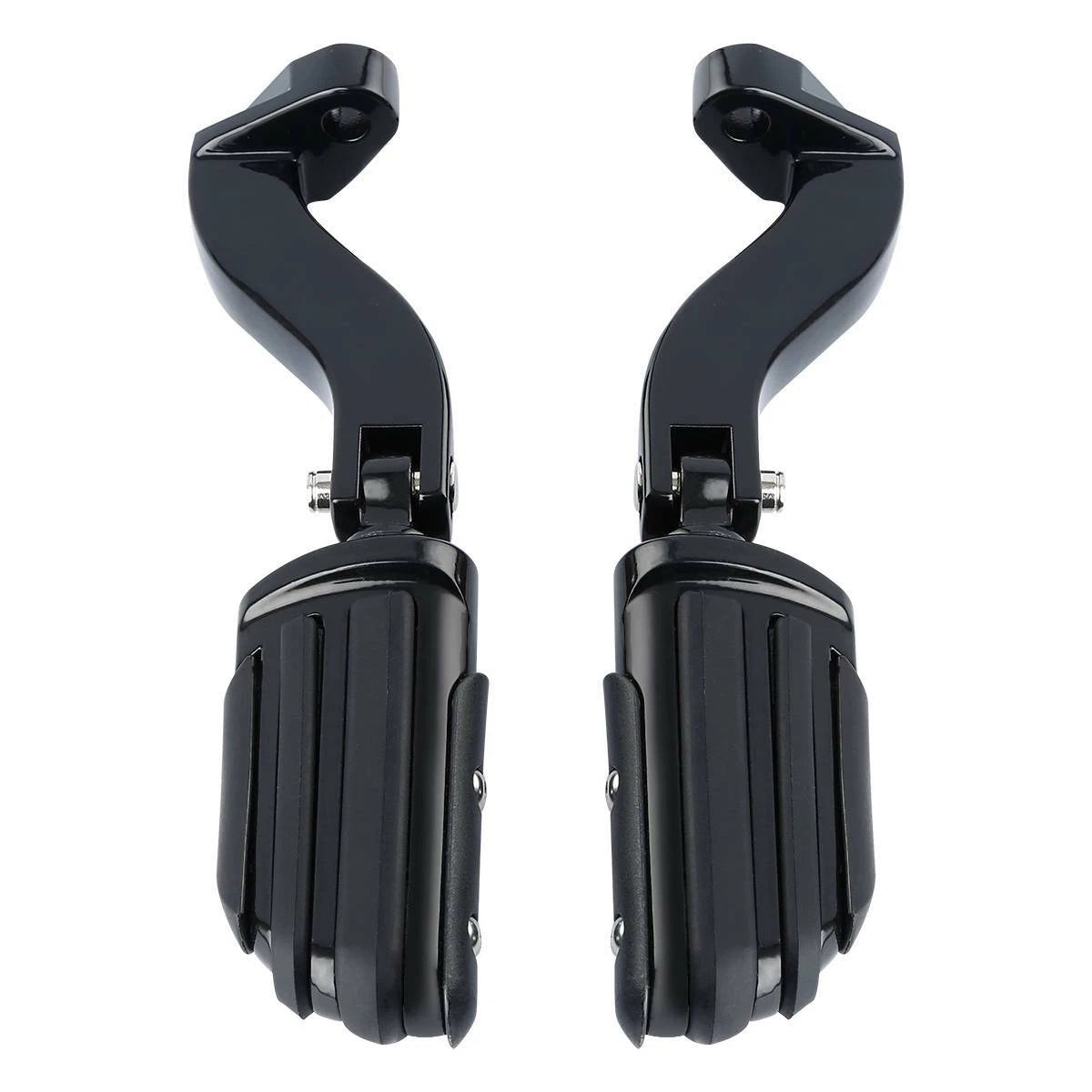 Black Rear Passenger Foot Pegs Mount for Harley Road Street Glide (1993–2020)