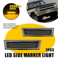 Pair LED Front Side Marker Light Smoke Lens for Chevrolet K5 Blazer (1981–1991)