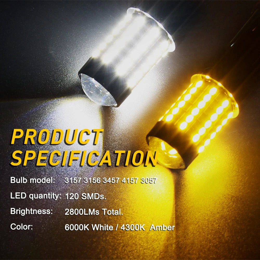 2X LED 3157 Turn Signal Lights for Make Model