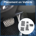 3Pcs Foot Accelerator Pedal Covers for Mazda 3 (2020) Silver Tone