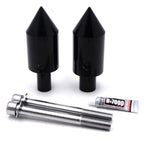 Black Spike Frame Sliders for Honda CBR600RR (2003–2006)