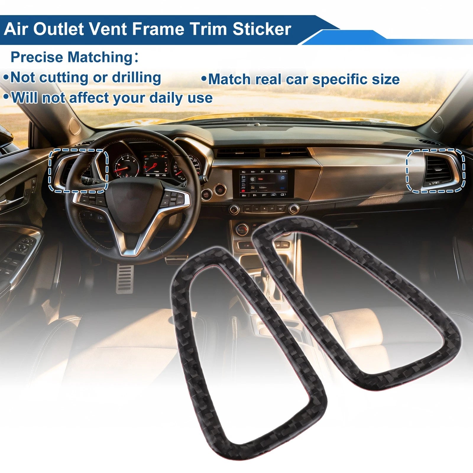 Air Condition Outlet Vent Trim Cover Frame for Chevrolet Camaro (2016–2025)