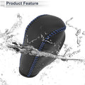 Gear Shift Knob Cover for BMW 3 Series Black Blue Faux Leather (2004 - 2012)