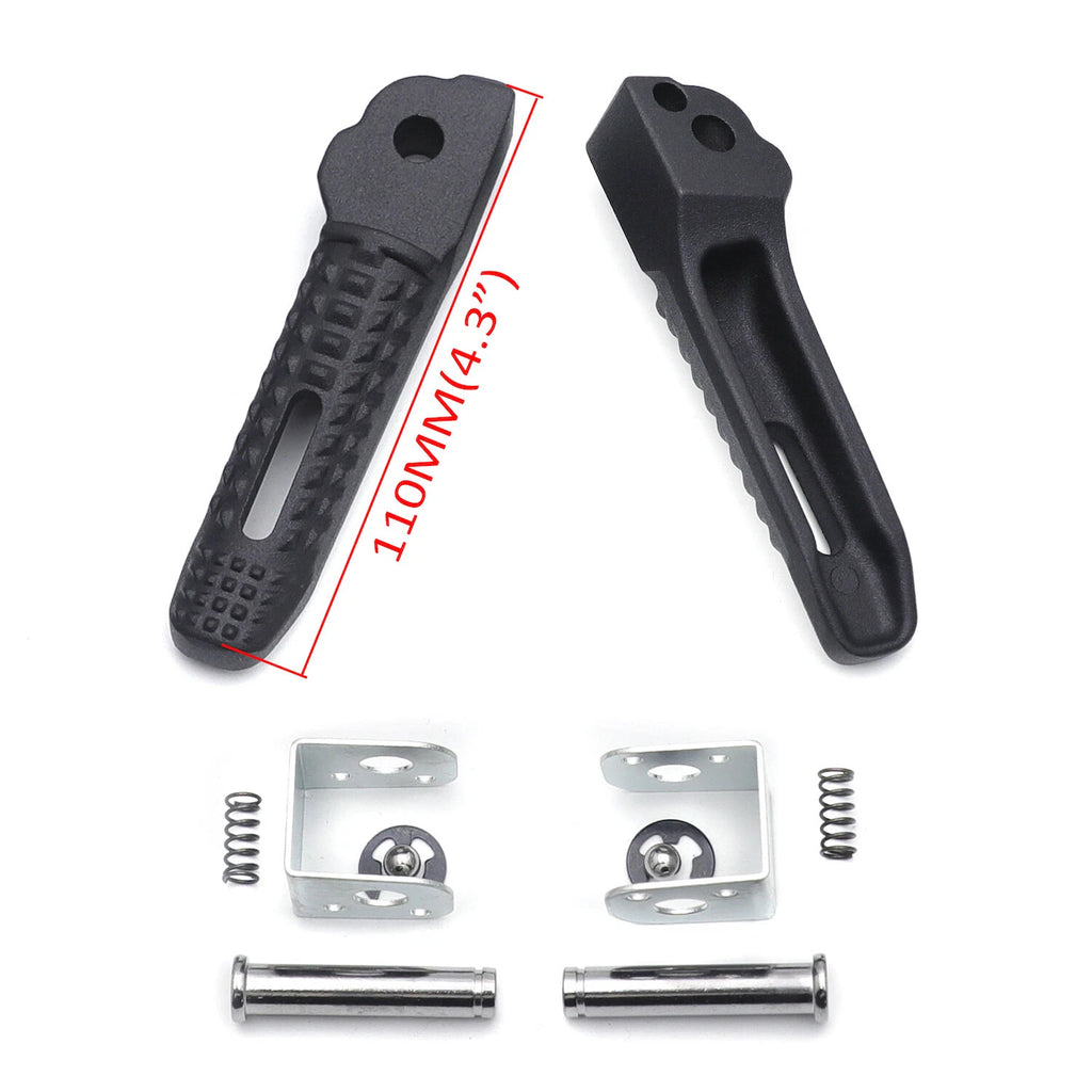 Black Rear Passenger Foot Pegs for BMW S1000RR (2010–2018)