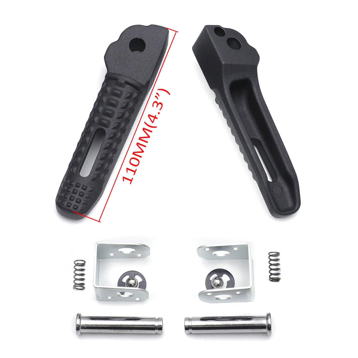 Black Rear Passenger Foot Pegs for BMW S1000RR (2010–2018)