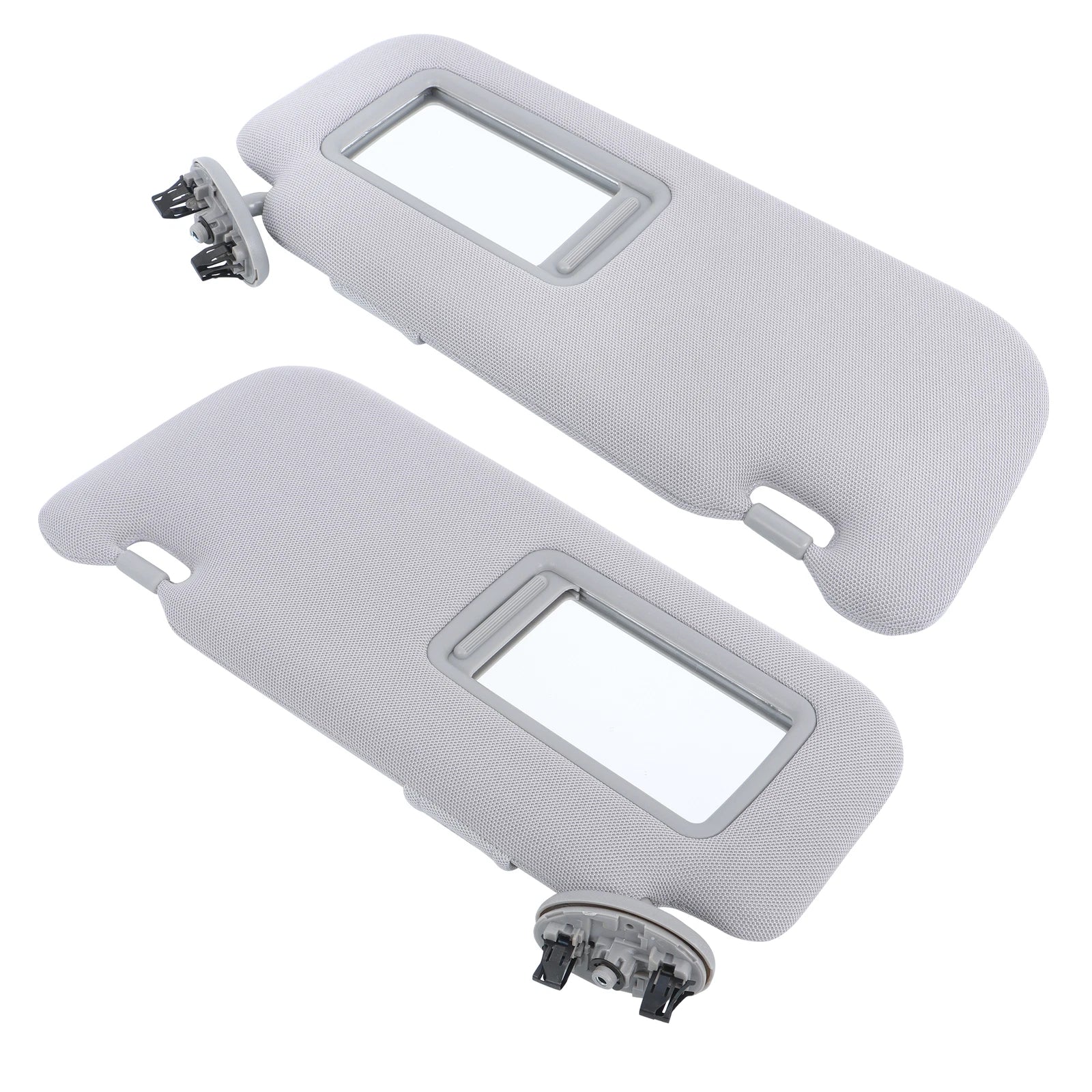 Set of 2 Gray Sun Visors with Mirror for Toyota Corolla (2009–2013)