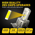 H4 LED Headlight Bulb for Motorcycle (Hi/Lo Beam, 6000K)