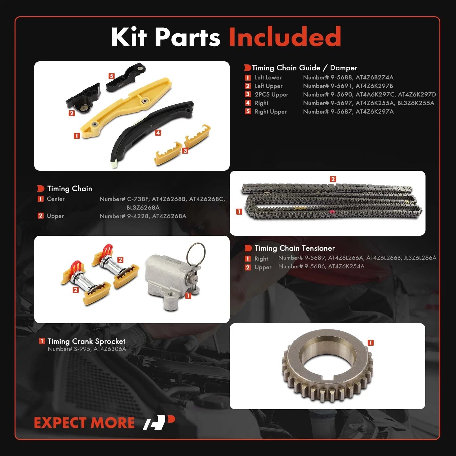 Timing Chain Kit for Ford F-150, Explorer, Mustang, Taurus, Lincoln (1997–2021)