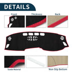 Dashboard Cover Mat for Audi A4 (2017–2020) Sun Protector Pad Black Red