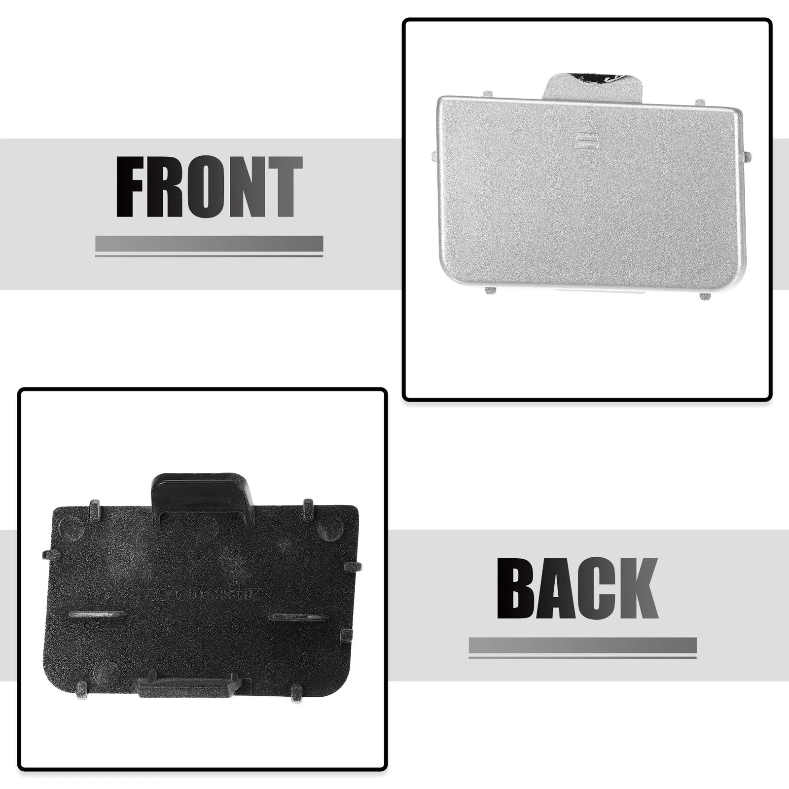 Tow Hook Eye Hole Cover for Mercedes-Benz C-Class (2015–2021) Silver Tone