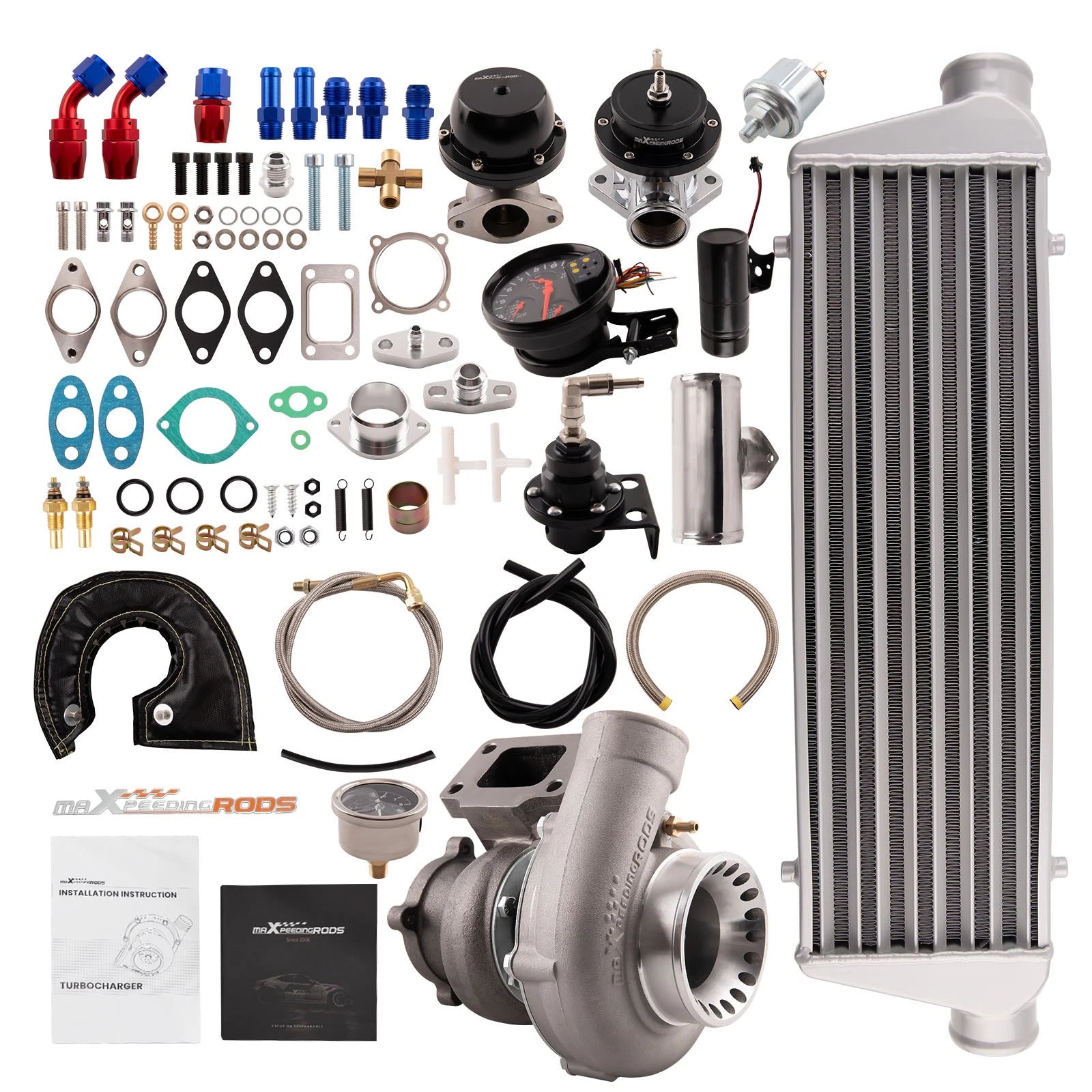 Universal Turbo Kit for 2.5-6.0L Engines (GT3582, Wastegate, BOV, Intercooler)