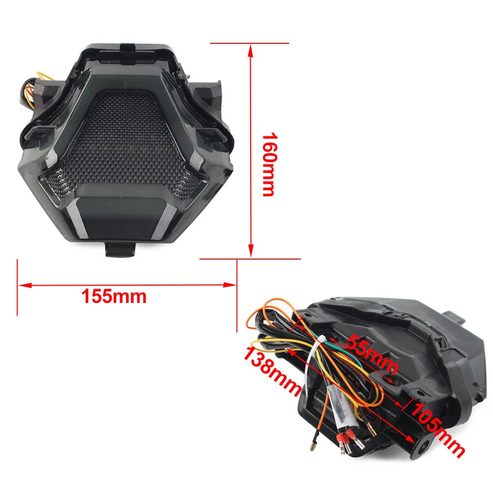 Integrated LED Tail Light Turn Signals for Yamaha YZF R3 R25 MT07 FZ07 (2015–2023)
