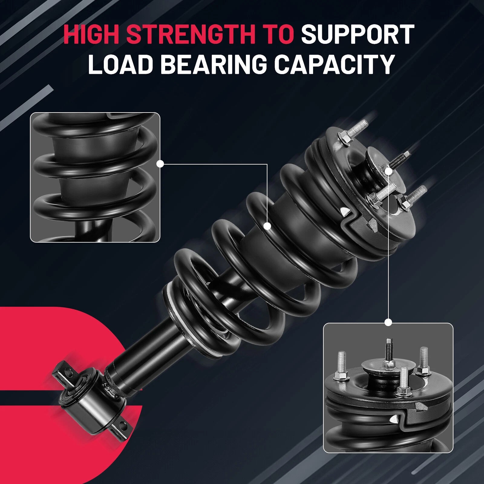 6x Front Struts and Rear Shocks with Sway Bars for 2014–2018 Silverado Sierra