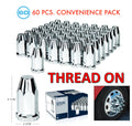Chrome Lug Nut Covers Original Style 33mm Thread On for Toyota (2005–2024)