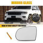 Driver Left Side Mirror Glass Non-Heated 68228911AA for Jeep Cherokee (2014–2023)