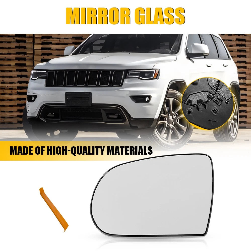 Driver Left Side Mirror Glass Non-Heated 68228911AA for Jeep Cherokee (2014–2023)